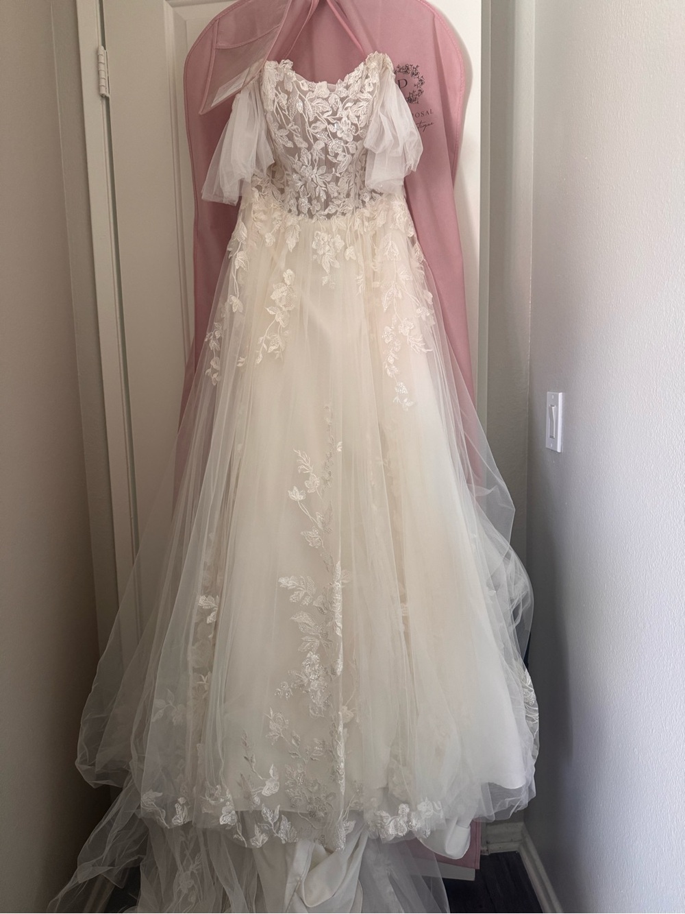 Ivory Floral Lace wedding dress